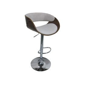Taburetė Home ESPRIT Ruda Rusvai gelsva Sidabras Graikinis riešutas 54 x 53 x 101,5 cm