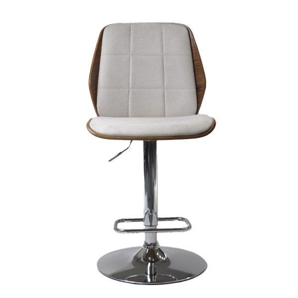 Taburetė Home ESPRIT Ruda Rusvai gelsva Sidabras Graikinis riešutas 50 x 52 x 121 cm