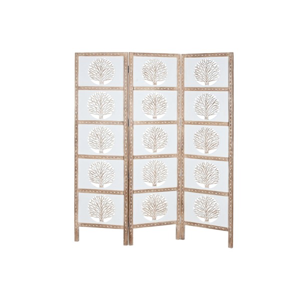 Širma Home ESPRIT Balta Natūralus Mango mediena Medžio MDF 153 X 2,3 X 182 CM