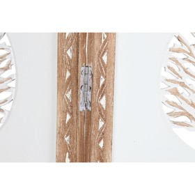 Folding screen Home ESPRIT White Natural Mango wood MDF Wood 153 X 2,3 X 182 CM
