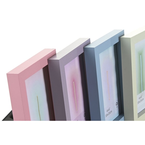 Foto rāmis Home ESPRIT Zils Zaļš Stikls Koks MDF Urbāns (4 gb.)