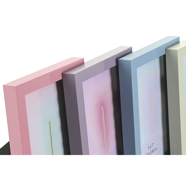 Foto rāmis Home ESPRIT Zils Zaļš Stikls Koks MDF Urbāns (4 gb.)