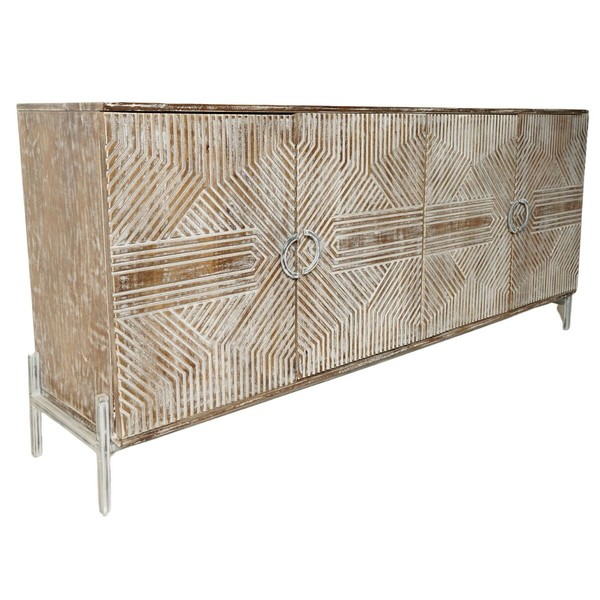 Indauja Home ESPRIT Balta Mango mediena 180 x 40 x 80 cm