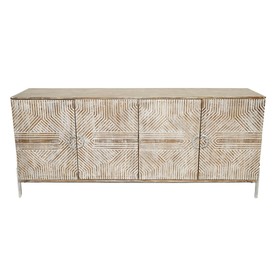 Sideboard Home ESPRIT White Mango wood 180 x 40 x 80 cm