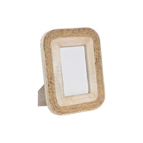 Photo frame Home ESPRIT Brown Crystal Rope Mango wood Natural Cottage