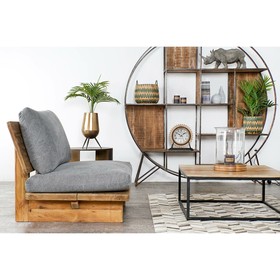 Armchair Home ESPRIT Black Natural 95 x 88 x 75 cm