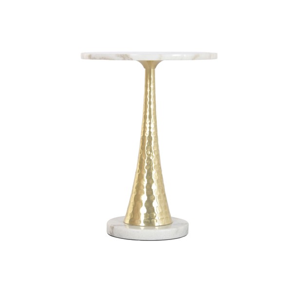 Side table Home ESPRIT White Golden 41 x 41 x 53 cm