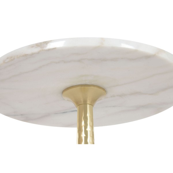 Side table Home ESPRIT White Golden 41 x 41 x 53 cm