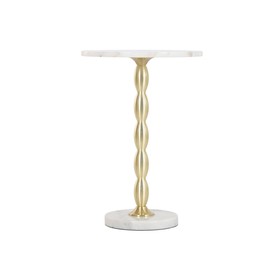 Side table Home ESPRIT White Golden 41 x 41 x 57 cm
