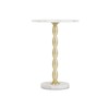 Side table Home ESPRIT White Golden 41 x 41 x 57 cm