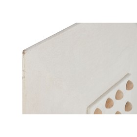 Sienu dekors Home ESPRIT Balts Dabisks Scandi Baloni 80 x 6 x 80 cm
