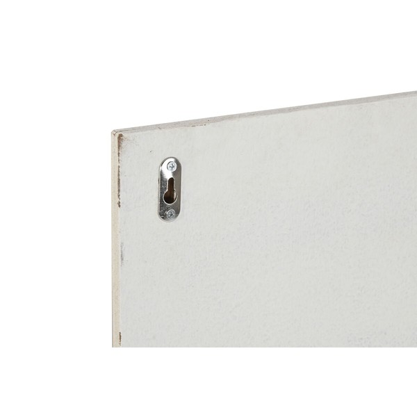 Sienu dekors Home ESPRIT Balts Dabisks Scandi Baloni 80 x 6 x 80 cm