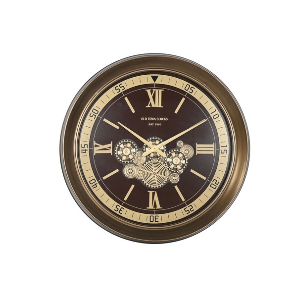 Sienas pulkstenis Home ESPRIT Bronza Sarkanbrūns Stikls Dzelzs Glam 100 x 14 x 100 cm