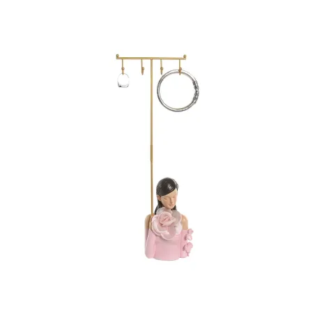 Koruteline Home ESPRIT Vihreä Pinkki Hartsi 14 x 6 x 36 cm (2 osaa)