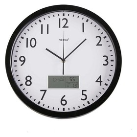 Настенное часы Versa Чёрный Пластик Минималистичный 4 x 35 x 35 cm