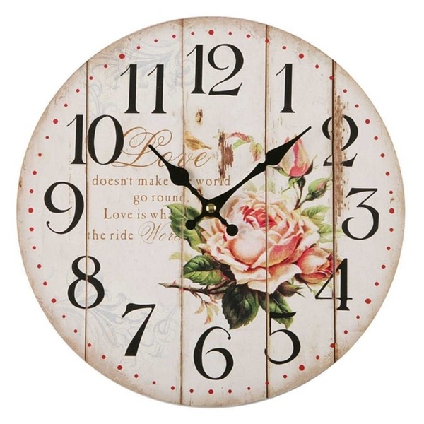 Sienas pulkstenis Versa Rosé Metāls (5 x 28 x 28 cm)