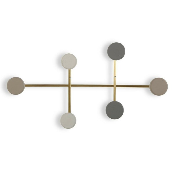 Coat rack Versa Multicolour Metal Resin MDF Wood 6,5 x 22 x 41 cm (6,5 x 22 x 41 cm)