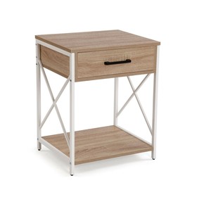 Ночной столик Versa Белый PVC Деревянный Металл 40 x 60 x 48 cm