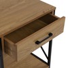 Ночной столик Versa Чёрный PVC Деревянный Металл 40 x 60 x 48 cm