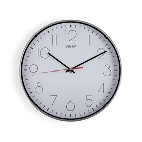 Настенное часы Versa Белый Серебристый Пластик Кварц 4,3 x 30,5 x 30,5 cm