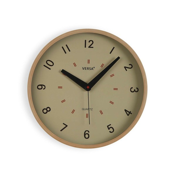 Настенное часы Versa Бежевый Пластик 4 x 30 x 30 cm
