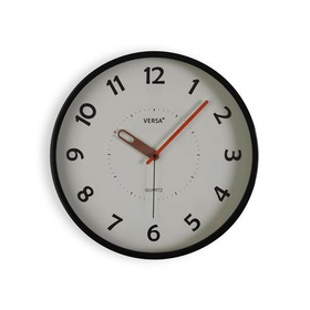 Настенное часы Versa Чёрный Пластик 4 x 30 x 30 cm