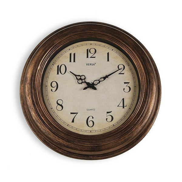 Sieninis laikrodis Versa Antique Auksinis Plastmasinis 4,5 x 51 x 51 cm