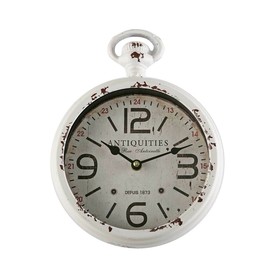 Настенное часы Versa Antiques Белый Сталь Vintage 4,5 x 28 x 22 cm