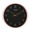 Sieninis laikrodis Versa Juoda Plastmasinis 4 x 30 x 30 cm