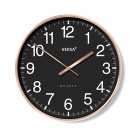 Настенное часы Versa Чёрный Пластик 4,3 x 30 x 30 cm