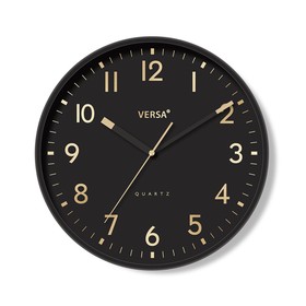 Настенное часы Versa Чёрный Пластик 4 x 30 x 30 cm