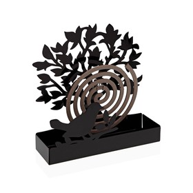 Atbalsts pret odiem spirālēm Versa Melns Metāls 5 x 17 x 17 cm Koks
