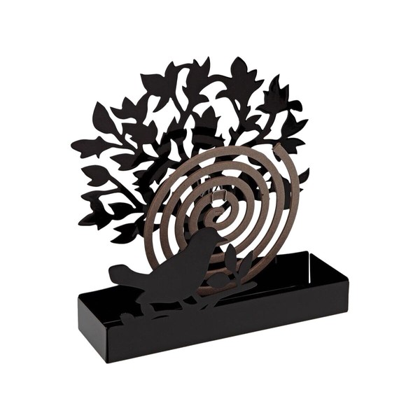 Atbalsts pret odiem spirālēm Versa Melns Metāls 5 x 17 x 17 cm Koks
