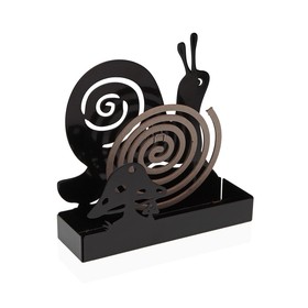 Atbalsts pret odiem spirālēm Versa Melns Metāls 5 x 17 x 17 cm Gliemezis