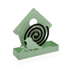 Atbalsts pret odiem spirālēm Versa Zaļš Metāls 5 x 17 x 17 cm Putnu