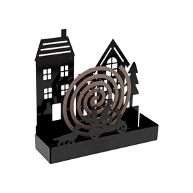 Support for mosquito coils Versa Black Metal 5 x 17 x 17 cm House