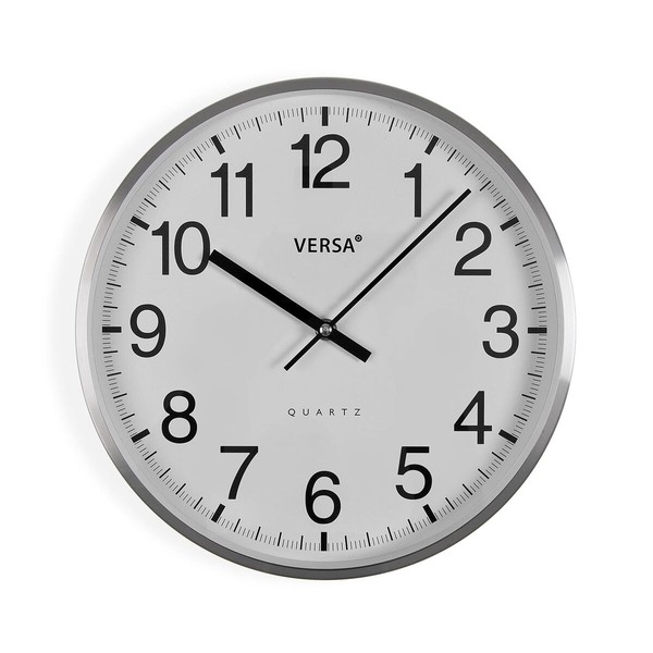 Sienas pulkstenis Versa Balts Metāls
