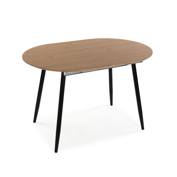 Dining Table Versa DOINYO  Black Metal MDF Wood 80 x 75 x 160 cm