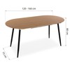 Valgomojo stalas Versa DOINYO  Juoda Metalinis Medžio MDF 80 x 75 x 160 cm