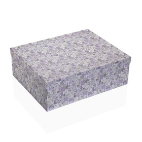 Dekoratīvās Kastes Komplekts Versa Kartons Lavanda (15 Daudzums)