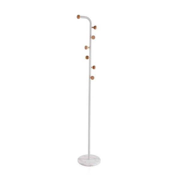 Coat Rack Versa Cheka White Metal