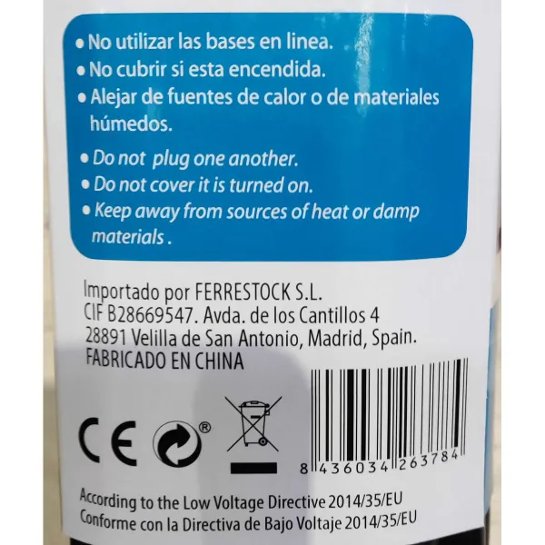 Strāvas virtene - 6 ligzdas ar Slēdzi TM Electron 250 V