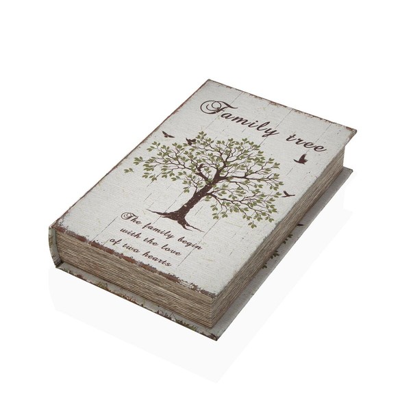 Decorative box Versa Canvas MDF Wood Tree Book