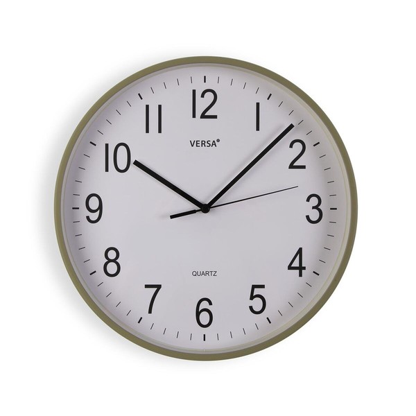 Wall Clock Versa Green Plastic 35,1 X 35,1 X 4,5 CM