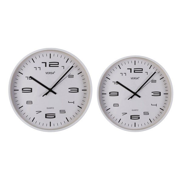 Wall Clock Versa White Plastic 25 x 25 x 4 cm