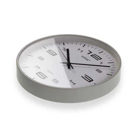 Sieninis laikrodis Versa Pilka Plastmasinis 25 x 25 x 4 cm
