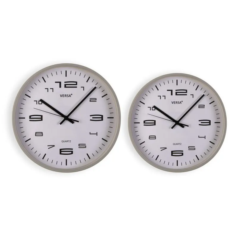 Wall Clock Versa Grey Plastic 25 x 25 x 4 cm