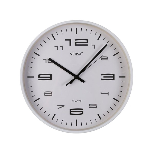 Настенное часы Versa Белый Пластик 30 x 30 x 4 cm
