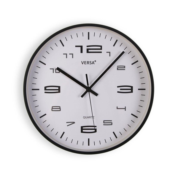 Wall Clock Versa Black Plastic 30 x 30 x 4 cm