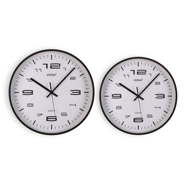 Wall Clock Versa Black Plastic 30 x 30 x 4 cm